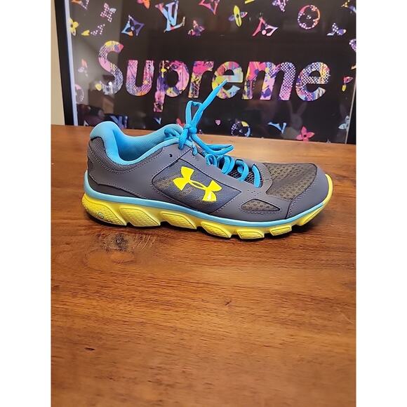 Under Armour Womens Micro G Assert V 1252307-040 Gray Running Shoes Sneakers 10 - Picture 8 of 11